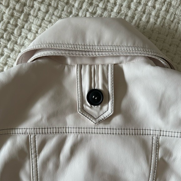 Material - Eco Leather Stitched Crop Jacket - Med - NWT - Picture 7 of 10